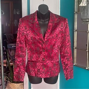Vintage Carabella Collection Red Paisley Blazer
